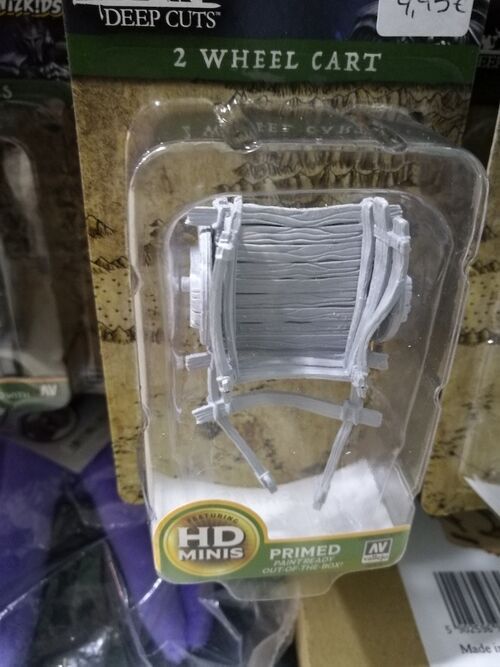 D&D / Dungeons / Pathfinder Unpainted Minis: 2 Wheel Cart