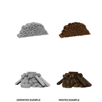 WizKids Deep Cuts Unpainted Miniatures - Piles of Wood