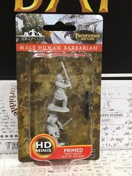 Pathfinder Battles Deep Cuts Unpainted Miniatures - Male Human Barbarian