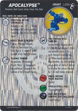 Apocalypse #L059 Marvel Heroclix: X-Men Rise and Fall Legacy Card