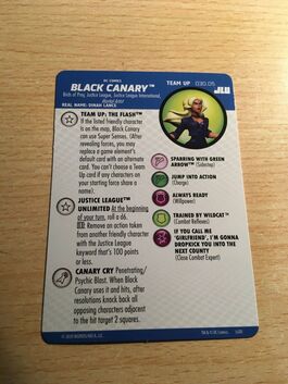DC HeroClix Justice League Unlimited: 030.05 Black Canary Team Up Card DC HeroClix Justice League Unlimited: 030.05 Black Canary Team Up Card