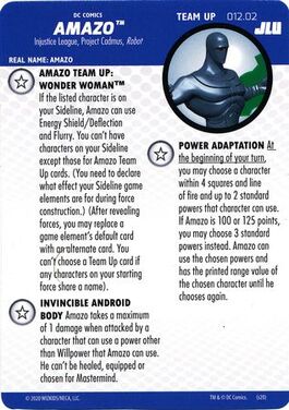 Amazo #012.02 Team Up Card DC Justice League Unlimited Heroclix Amazo #012.02 Team Up Card DC Justice League Unlimited Heroclix