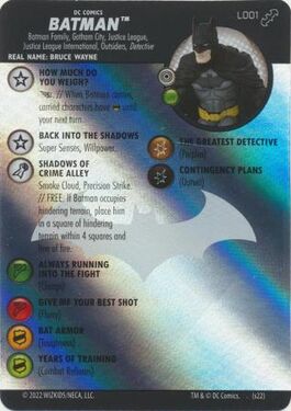 Batman #L001 Batman: Team-Up Legacy Card DC Heroclix Batman #L001 Batman: Team-Up Legacy Card DC Heroclix