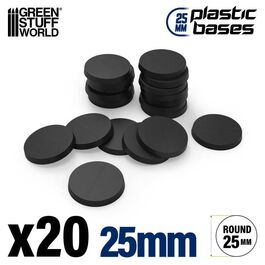 Peanas de Plástico - Redondas 25mm NEGRO Peanas de Plástico - Redondas 25mm NEGRO