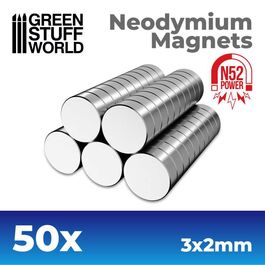 Imanes Neodimio 3x2mm - 50 unidades (N52) Imanes Neodimio 3x2mm - 50 unidades (N52)