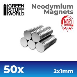 Imanes Neodimio 2x1mm - 50 unidades (N52) Imanes Neodimio 2x1mm - 50 unidades (N52)