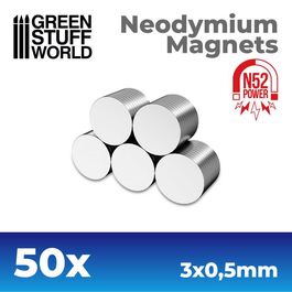 Imanes Neodimio 3x0'5mm - 50 unidades (N52) Imanes Neodimio 3x0'5mm - 50 unidades (N52)