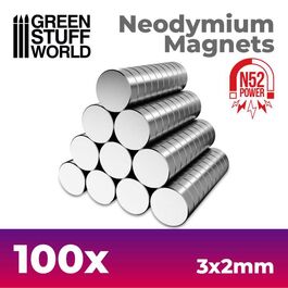 Imanes Neodimio 3x2mm - 100 unidades (N52) Imanes Neodimio 3x2mm - 100 unidades (N52)