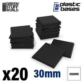 Peanas de plastico negras - cuadradas 30 mm Peanas de plastico negras - cuadradas 30 mm