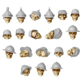 3D Printed - Skulls & Bones - Skulls with Helmets 1:48 3D Printed - Skulls & Bones - Skulls with Helmets 1:48