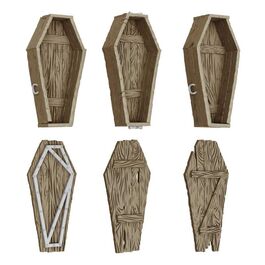 3D Printed - Dungeons & Fantasy - Dungeon Wooden Coffins 1:48 3D Printed - Dungeons & Fantasy - Dungeon Wooden Coffins 1:48