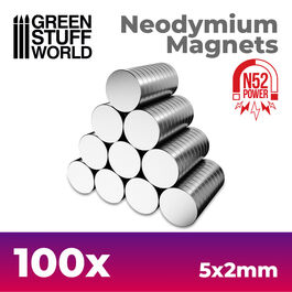 Imanes Neodimio 5x2mm - 100 unidades (N52) Imanes Neodimio 5x2mm - 100 unidades (N52)