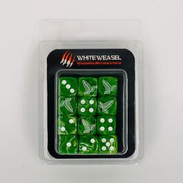 Dados verde y blanco para jugar Lothlórien Dados verde y blanco para jugar Lothlórien