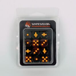 Dados granate y negro para jugar Adepta Sororitas Dados granate y negro para jugar Adepta Sororitas