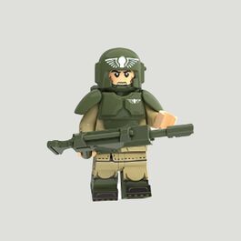 Soldado Cadia Rifle Láser Tamaño Lego Soldado Cadia Rifle Láser Tamaño Lego