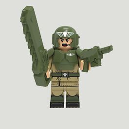 Soldado Cadia Espada Sierra Tamaño Lego Soldado Cadia Espada Sierra Tamaño Lego