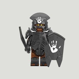 Guerrero Uruk Hai con Cimitarra y Escudo Tamaño Lego Guerrero Uruk Hai con Cimitarra y Escudo Tamaño Lego
