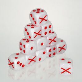 Dados blanco marmolado para jugar España Tercios Dados blanco marmolado para jugar España Tercios