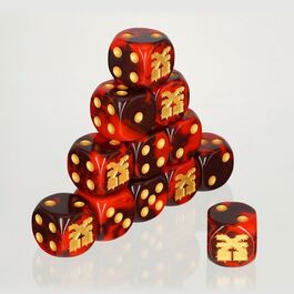 Dados rojo marmolado para jugar Khorne Dados rojo marmolado para jugar Khorne