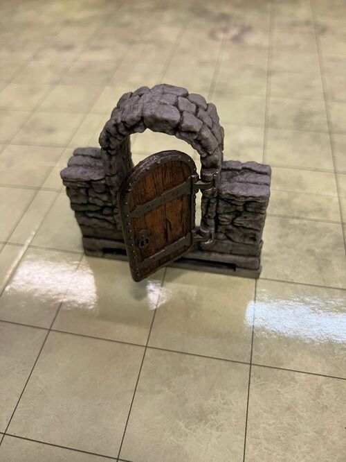 Pieza Warlock Puerta de dungeon (con lateral bajo) 2x1