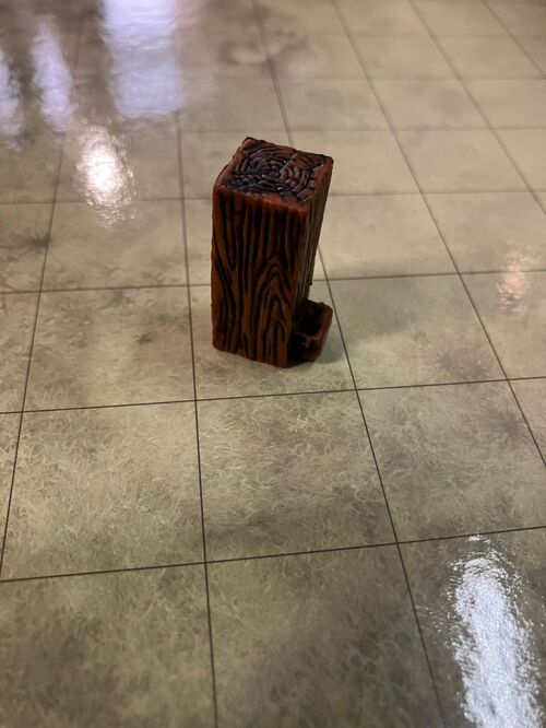 Pieza Warlock Columna baja de madera 1x1