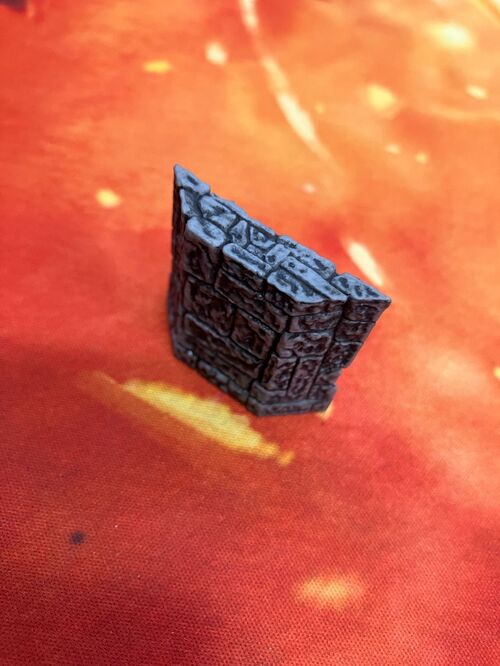 Pieza Warlock Muro bajo de piedra con diagonales 1x1
