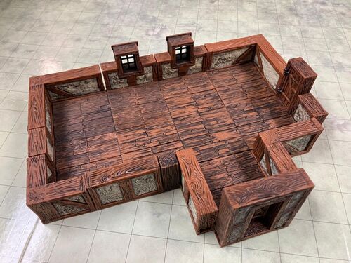 Estructura casa Warlock muro bajo 8x4 + recibidor