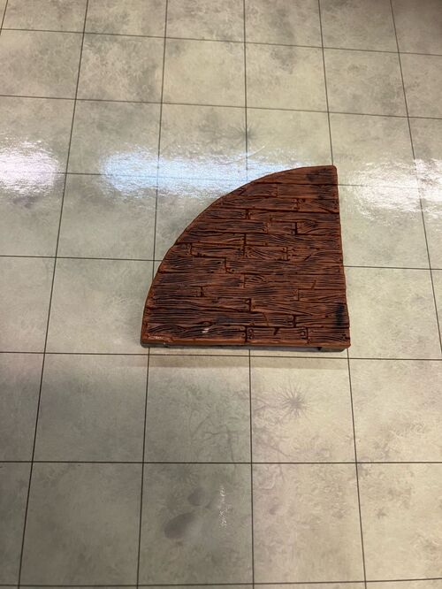 Pieza Warlock Semicírculo 2x1,5 (pieza a doble cara, madera/piedra)