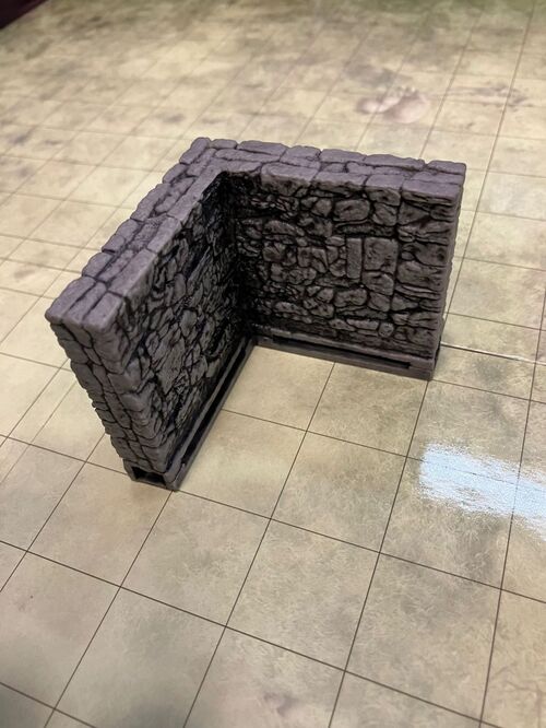 Pieza Warlock L alta Muro de Piedra 2x2