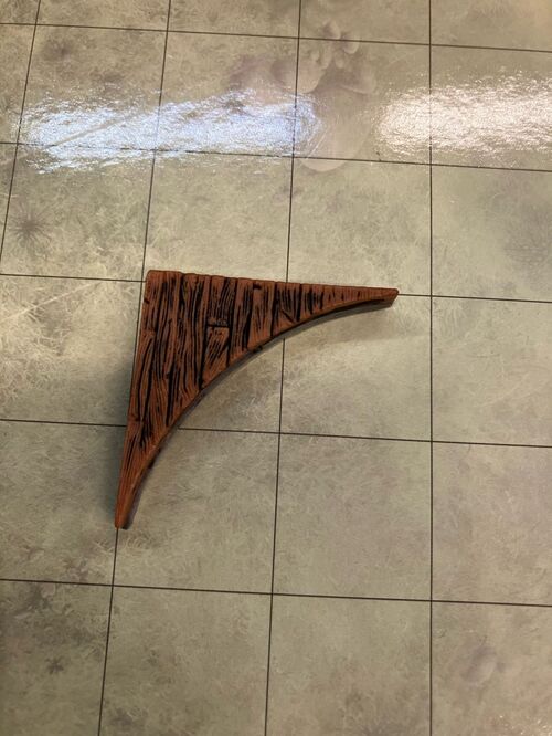 Pieza Warlock Esquina curva 1,75x1,75 (pieza a doble cara, madera/piedra)