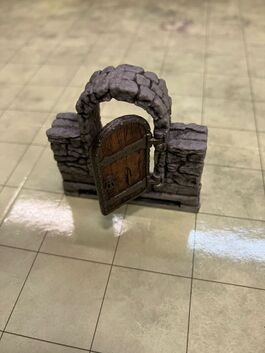Pieza Warlock Puerta de dungeon (con lateral bajo) 2x1