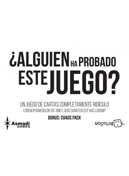 ¿Alguien ha probado este juego? ¿Alguien ha probado este juego?