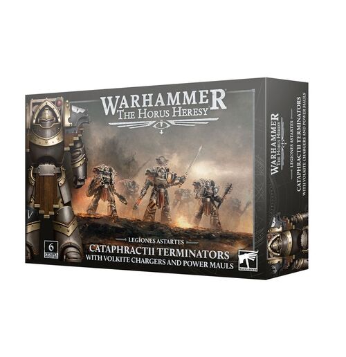 Cataphractii Terminators con Volkite Chargers y Power Mauls