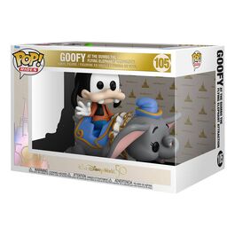 Walt Disney World 50th Anniversary POP! Rides Super Deluxe Vinyl Figura Dumbo w/Goofy 15 cm
