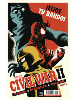 Civil War II 05 Portada alternativa Ms Marvel, Spiderman, Nova
