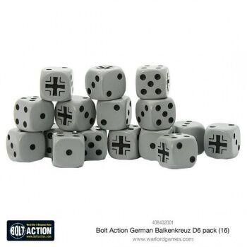 Bolt Action German Balkenkreuz D6 Dice (16)