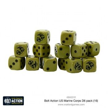 Bolt Action US Marine Corps D6 Dice (16)
