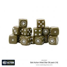Bolt Action Allied Star D6 pack (16) Bolt Action Allied Star D6 pack (16)