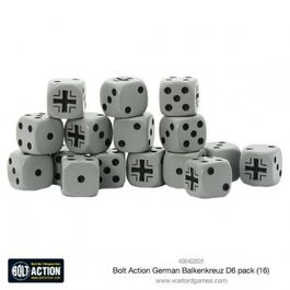 Bolt Action German Balkenkreuz D6 Dice (16) Bolt Action German Balkenkreuz D6 Dice (16)