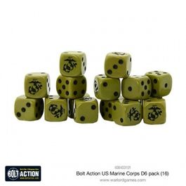 Bolt Action US Marine Corps D6 Dice (16) Bolt Action US Marine Corps D6 Dice (16)