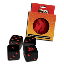 Legion: Square D6 Tin - Fire Legion: Square D6 Tin - Fire