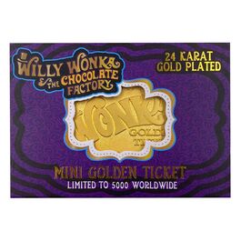 Willy Wonka & la fábrica de chocolate Réplica Mini Golden Ticket (dorado) Willy Wonka & la fábrica de chocolate Réplica Mini Golden Ticket (dorado)