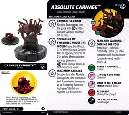 Marvel HeroClix Spider-Man and Venom Absolute Carnage: 051 Absolute Carnage + S004 Carnage Symbiote